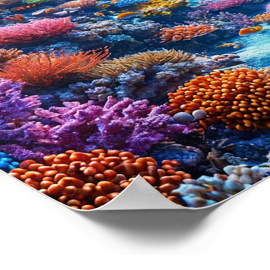 Koralen en het zee poster (Hoek)