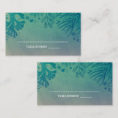 Koralen en tropische oceaanschatten Blauwgroen Plaatskaartje (Voorkant / Achterkant)
