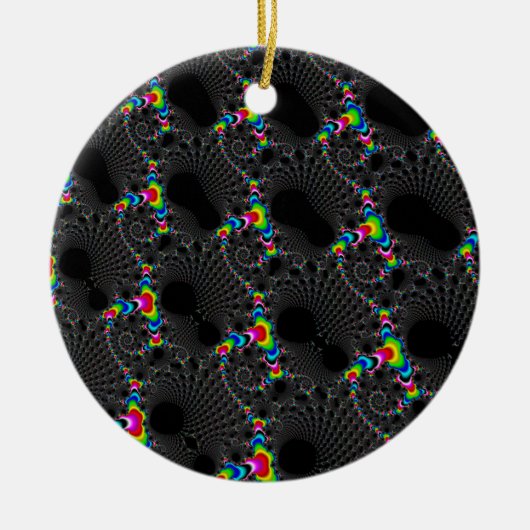 Koralen - Mandelbrot Keramisch Ornament (Voorkant)
