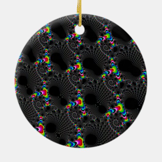 Koralen - Mandelbrot Keramisch Ornament (Achterkant)