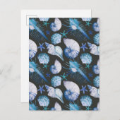 Koralen met schelpenpatroon briefkaart (Voorkant / Achterkant)