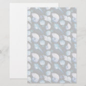 Koralen met schelpenpatroon briefpapier (Voorkant / Achterkant)