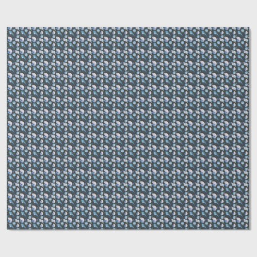 Koralen met schelpenpatroon cadeaupapier (Vlak)