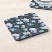 Koralen met schelpenpatroon drankjes onderzetter (Linkerzijde)