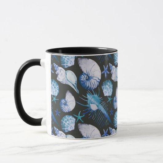 Koralen met schelpenpatroon mok (Links)