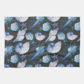 Koralen met schelpenpatroon theedoek (Horizontaal)