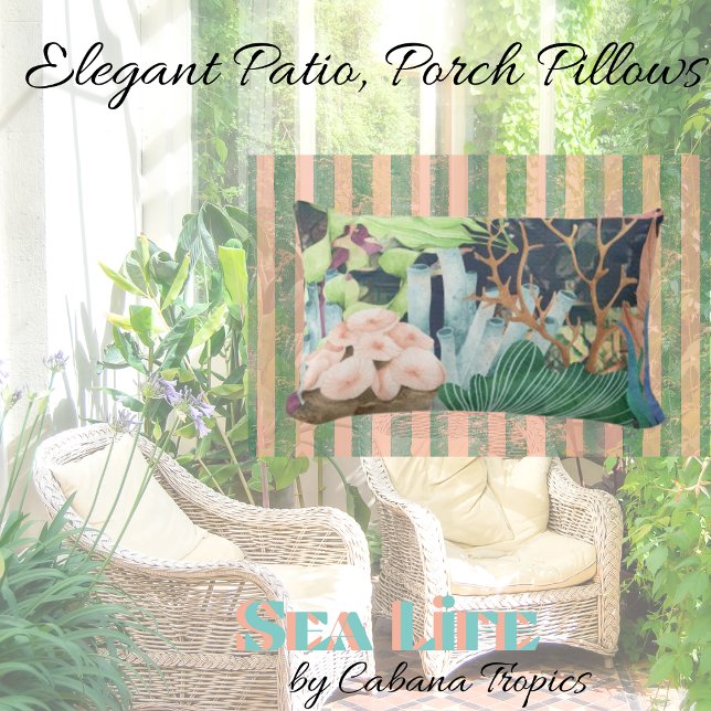 Koralen, schelpdieren en flora, onderwater kussen (Creator heeft geüpload)