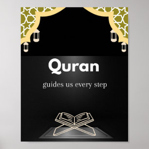 Koran gidst ons elke stap/ motivatie muurkunst. poster