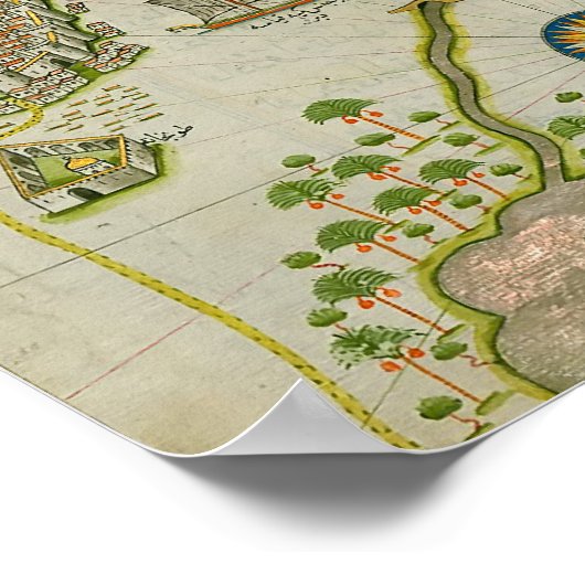 korankaart van de Nijl Poster (Hoek)