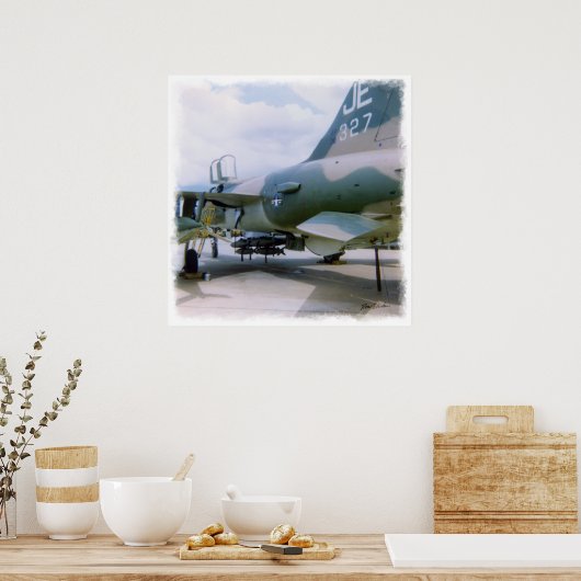 Korat AFB Thailand 1968 F-105 A2 Poster (Keuken)