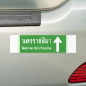 Korat Ahead ⚠ Thai Highway Traffic Sign ⚠ Bumpersticker (Op auto)