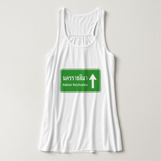 Korat Ahead ⚠ Thai Highway Traffic Sign ⚠ Tanktop (Design voorkant)