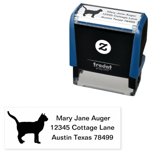 Korat Cat gepersonaliseerd Zelfinktende Stempel (In situ)