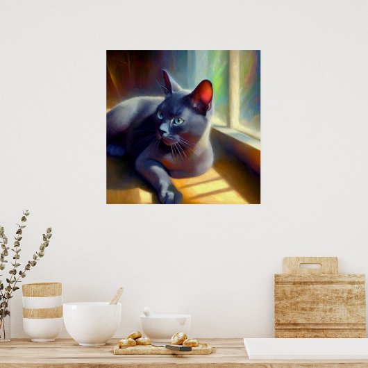 Korat Cat Poster (Keuken)