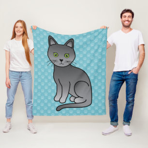 Korat kat met ronde groene ogen fleece deken