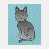 Korat kat met ronde groene ogen fleece deken (Voorkant)
