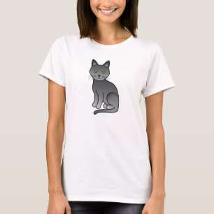Korat Kat Schattige Cartoon Illustratie T-shirt