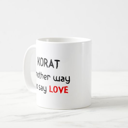 korat liefde koffiemok (Voorkant links)