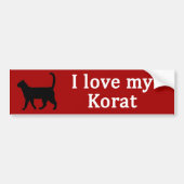 Korat Love Bumpersticker (Voorkant)