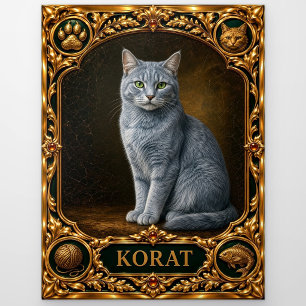Korat, met juwelen versierde erfstuk kunst briefkaart