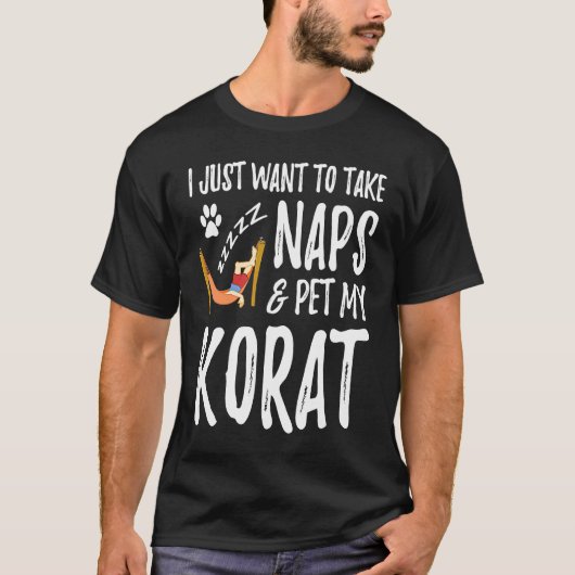 Korat Moeder Slaap Kat Moeder Idee T-shirt (Voorkant)