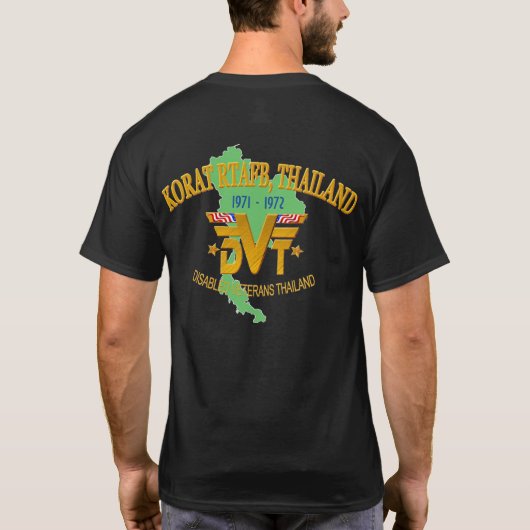 Korat RTAFB, Thailand Veteranen T-Shirt (Achterkant)