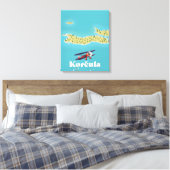 Korčula Kroatië kaart Canvas Afdruk (Insitu (Slaapkamer))