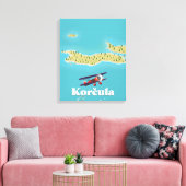 Korčula Kroatië kaart Canvas Afdruk (Insitu (Woonkamer))