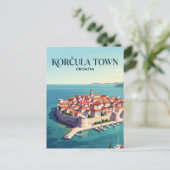 Korčula Stad Kroatië Briefkaart (Staand voorkant)