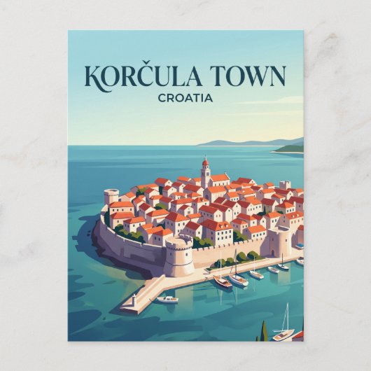 Korčula Stad Kroatië Briefkaart (Voorkant)