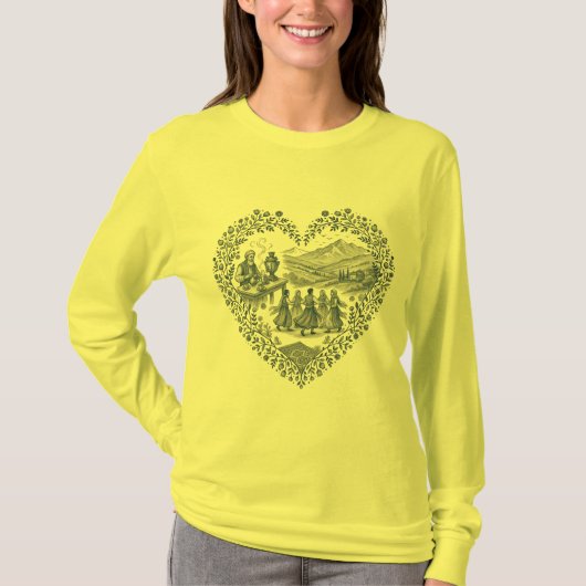 Kordisch erfgoed hartontwerp t-shirt (Voorkant)