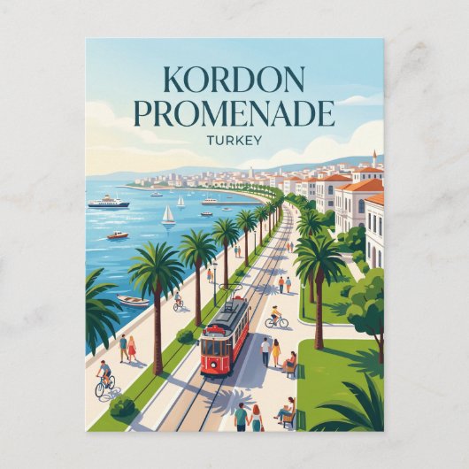 Kordon Promenade Turkije Briefkaart (Voorkant)