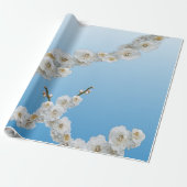 Korea Cherry Blossom White Cadeaupapier (Uitgerold)