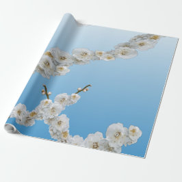 Korea Cherry Blossom White Cadeaupapier