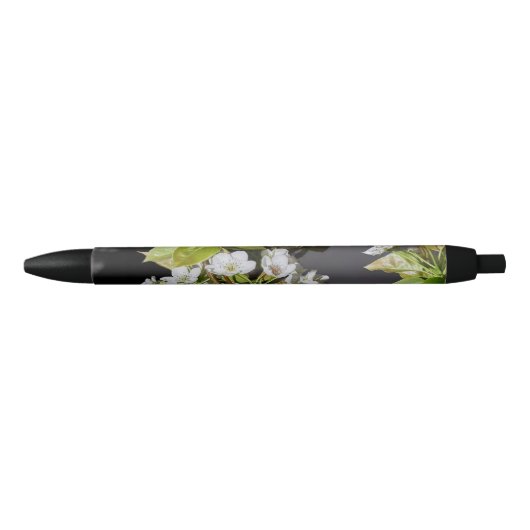 Korea Cherry Blossom White Zwarte Inkt Pen (Voorkant)