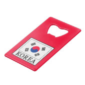 Korea Creditkaart Flessenopener (Voorkant Gekanteld)