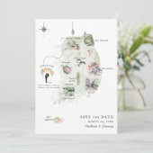 Korea | Destination Wedding Itinerary Map Kaart (Staand voorkant)
