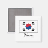 Korea Flag Design Magneet (Voorkant / Achterkant)