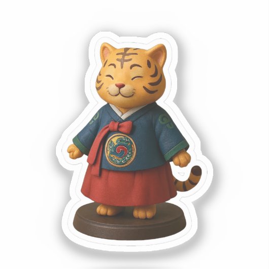 Korea Hart van Hanbok Sticker (Voorkant)