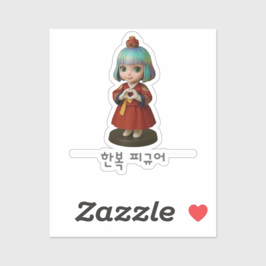 Korea Hart van Hanbok Sticker (Vel)