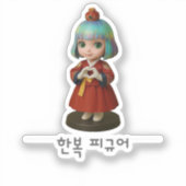 Korea Hart van Hanbok Sticker (Voorkant)