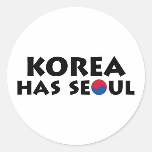Korea heeft Seoul Ronde Sticker (Voorkant)