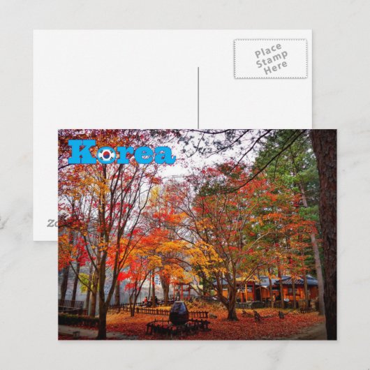 Korea herfst briefkaart (Voorkant / Achterkant)
