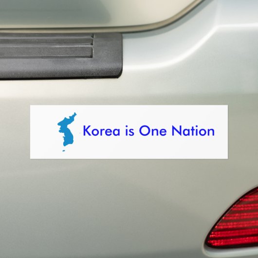 Korea is één land bumpersticker (Op auto)