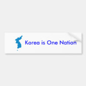 Korea is één land bumpersticker (Voorkant)