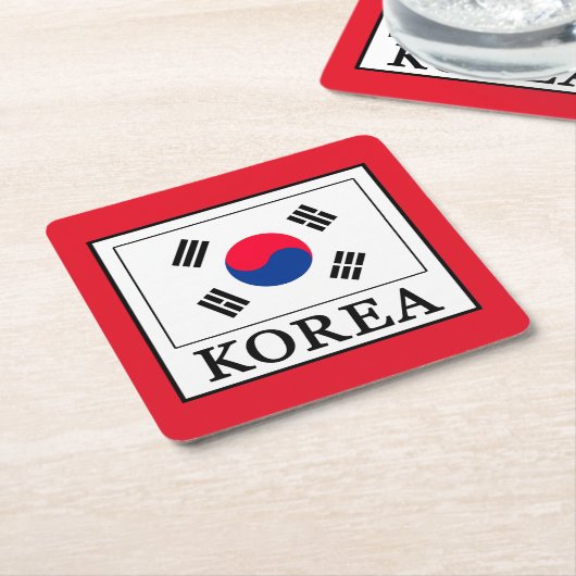 Korea Kartonnen Onderzetters (Schuin)