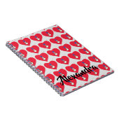 Korea Kpop Pattern Red Blue Hand Heart School Notitieboek (Rechterzijde)