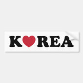 Korea Liefde Hart Bumpersticker (Voorkant)
