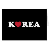 Korea Liefde Hart Kaart (Voorkant Horizontaal)
