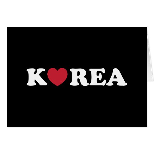 Korea Liefde Hart Kaart (Voorkant Horizontaal)